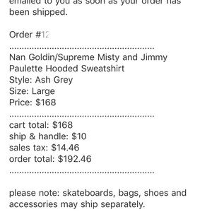 Supreme Misty and Jimmy Paulette Hooded Sweatshirt
